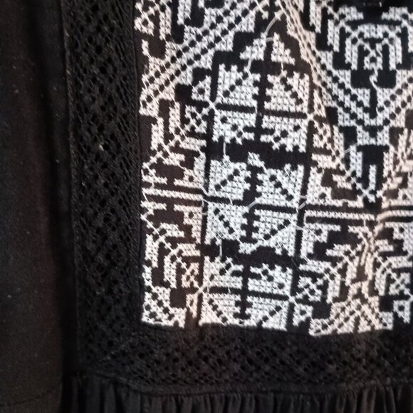 A.N.A Black Embroidered Dress XL Women’s Elegant Casual Work Party NWT - Picture 5 of 8